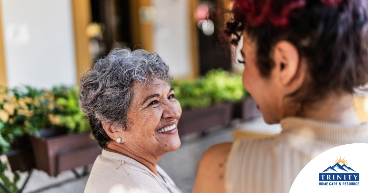 A senior benefits from healthy aging at home